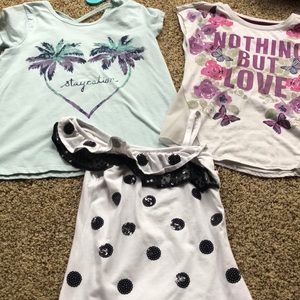 Bundle- 4 shirts - Justice and other brands.